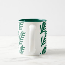 Minimalistische Mok voor groene bladpatronen – Eco