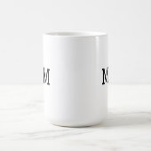 Minimalistische "MOM" Black Typography Plain White Koffiemok (Center)