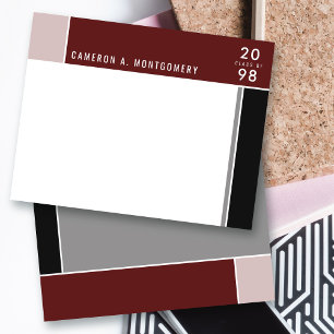 Minimalistische Mondriaanse Moderne Kleurblokken A Bedankkaart