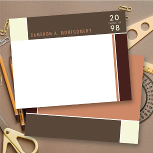 Minimalistische Mondriaanse Moderne Kleurblokken A Bedankkaart