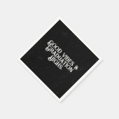 Minimalistische monochrome afstudeer servetten (Hoek)