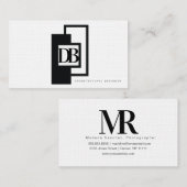 Minimalistische Monochrome Architectuur Ontwerper Visitekaartje (Voorkant / Achterkant)