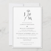 Minimalistische Monochrome Elegante Monogram Bruil Kaart (Voorkant)