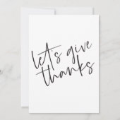 Minimalistische monochrome Friendsgiving uitnodigi Kaart (Achterkant)