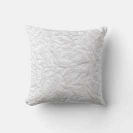 Minimalistische monochrome gekreukelde stof accent kussen