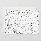 Minimalistische monochrome gouden Quinceañera Swee Kaart (Achterkant)