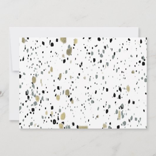 Minimalistische monochrome gouden Quinceañera Swee Kaart (Achterkant)