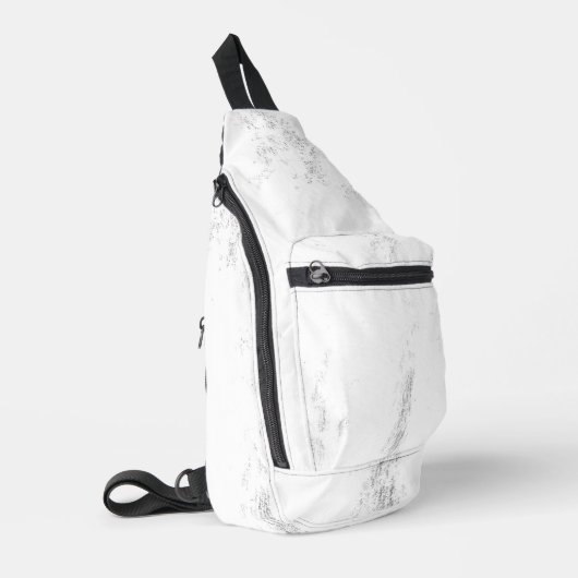 Minimalistische monochrome grunge textuur sling bag (Linkerhoek)