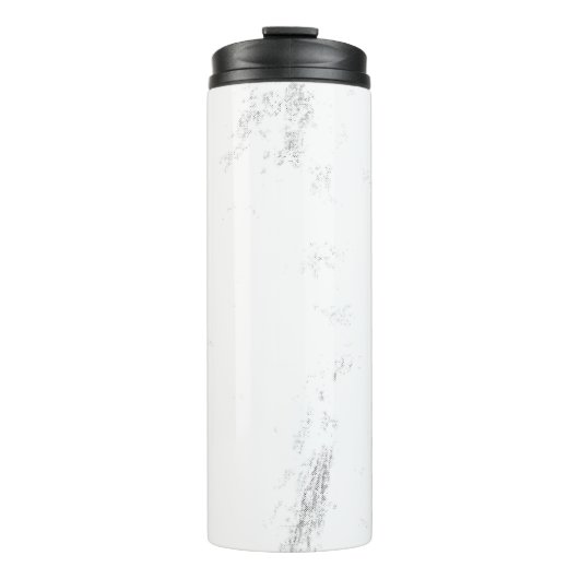 Minimalistische monochrome grunge textuur thermosbeker (Voorkant)