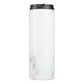 Minimalistische monochrome grunge textuur thermosbeker (Achterkant)
