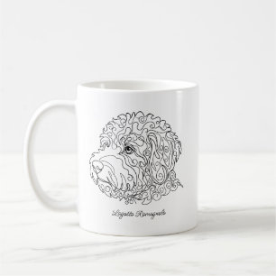 Minimalistische monochrome lijntekening van Lagott Koffiemok