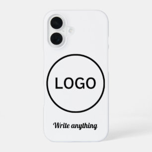 minimalistische monochrome ronde logo iPhone hoes 16 Hoesje