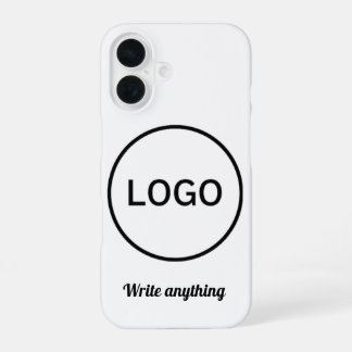 minimalistische monochrome ronde logo iPhone hoesj 16 Hoesje