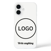 minimalistische monochrome ronde logo iPhone hoesj