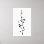 Minimalistische monochrome rozemarijn springschets canvas afdruk (Voorkant)