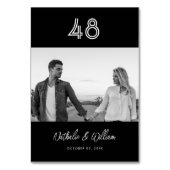Minimalistische monochrome trouwfoto kaart (Voorkant)