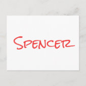 Minimalistische monogram aangepaste naam briefkaart (Voorkant)