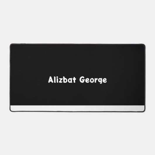 Minimalistische Monogram Aangepaste naam Bureaumat (Voorkant)