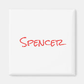 Minimalistische monogram aangepaste naam magneet (Voorkant)