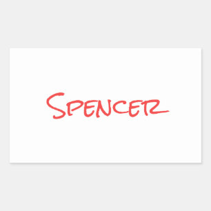 Minimalistische monogram aangepaste naam rechthoekige sticker