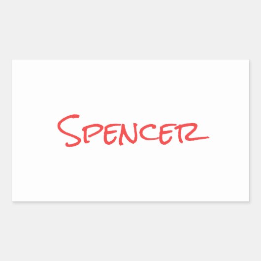 Minimalistische monogram aangepaste naam rechthoekige sticker (Voorkant)