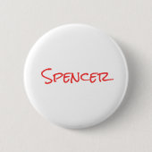 Minimalistische monogram aangepaste naam ronde button 5,7 cm (Voorkant)