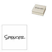Minimalistische monogram aangepaste naam rubberstempel (Gestempeld)
