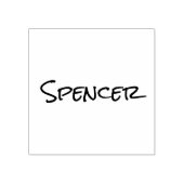 Minimalistische monogram aangepaste naam rubberstempel (Afrduk)