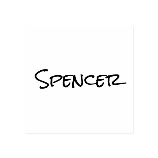 Minimalistische monogram aangepaste naam rubberstempel (Afrduk)