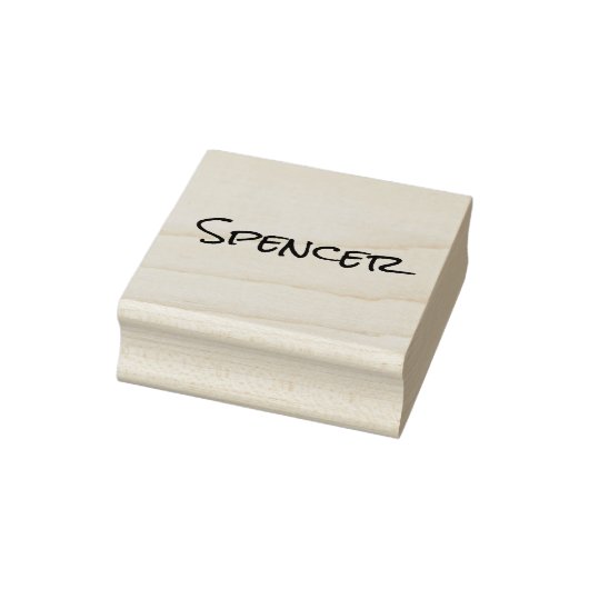 Minimalistische monogram aangepaste naam rubberstempel (Stempel)