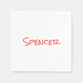 Minimalistische monogram aangepaste naam servet