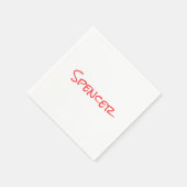 Minimalistische monogram aangepaste naam servet (Hoek)