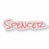 Minimalistische monogram aangepaste naam sticker (Voorkant)