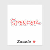 Minimalistische monogram aangepaste naam sticker (Vel)
