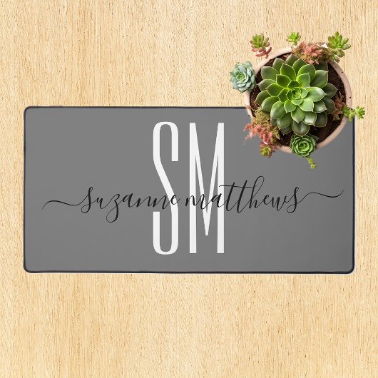 Minimalistische Monogram Beginhoofdletters Calligr Bureaumat