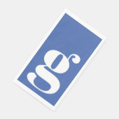 Minimalistische Monogram Beginletter Vet Frans Bla Servet (Hoek)