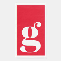 Minimalistische Monogram Beginletter Vet Rode