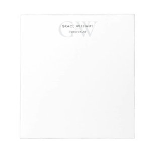 Minimalistische Monogram Beginletters Professionee Notitieblok