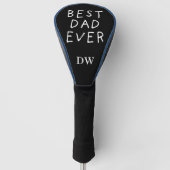 Minimalistische Monogram Beste Papa Ooit Golfheadcover (Voorkant)