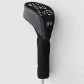 Minimalistische Monogram Beste Papa Ooit Golfheadcover (Schuin)