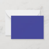 Minimalistische Monogram Blau Gebogen Rand Notitiekaartje (Achterkant)
