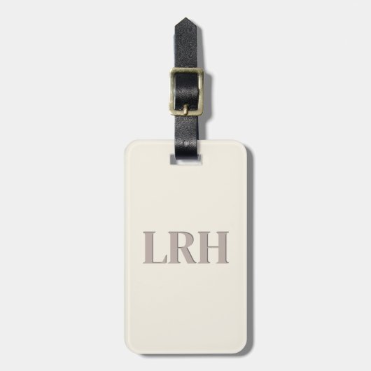 Minimalistische Monogram Bruidsmeisje Bagage Label (Voorkant verticaal)