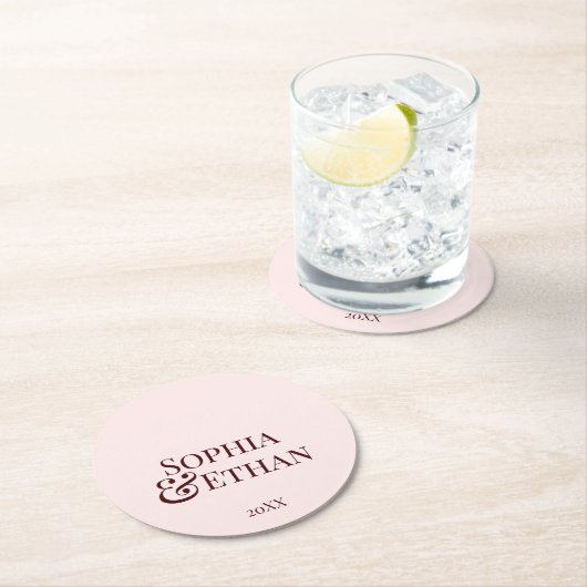 Minimalistische monogram bruiloft Onderzetters (Insitu)