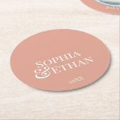 Minimalistische monogram bruiloft Onderzetters (Gebogen)