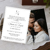 Minimalistische Monogram Fotobruiloft | Wit Kaart