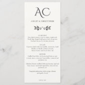 Minimalistische Monogram Gestreepte Zachte Witte H Menu (Voorkant)