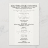 Minimalistische Monogram Gestreepte Zachte Witte H Programmakaart (Achterkant)