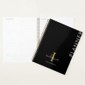 Minimalistische Monogram Handgeschreven Script Naa Planner (Display)