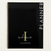 Minimalistische Monogram Handgeschreven Script Naa Planner (Voorkant)