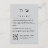 Minimalistische Monogram Huwelijks QR Code Bijlage (Voorkant)